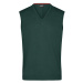 James & Nicholson Pánsky sveter bez rukávov JN657 - Lesná zelená