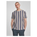 Printed Oversized Bold Striped T-Shirt vintageblue