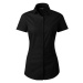 MALFINI Dámska košeľa s krátkym rukávom Flash - Čierna