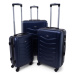 Modrá sada 3 odolných elegantných plastových kufrov &quot;Armor&quot; - veľ. M, L, XL