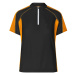 James & Nicholson Dámske cyklistické tričko JN419 - Čierna / oranžová