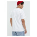 Bavlnené tričko HUF X Trasher biela farba, s potlačou