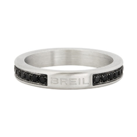 BREIL Štýlový oceľový prsteň so zirkónmi Light Row TJ336 65 mm