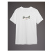 Trendyol White Los Angeles Printed Regular/Normal Cut T-shirt