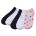 No Show Socks Rainbow Dots 5-Pack White/Black/Hibiskuspink