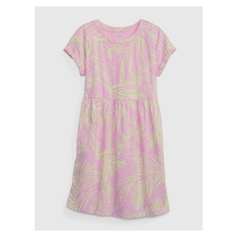 Ružové dievčenské šaty bavlnené GAP