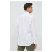 Bavlnená košeľa Seidensticker Shaped Pánska, biela farba, slim, s golierom button-down, 01.29370