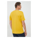 Bavlnené tričko United Colors of Benetton žltá farba, s potlačou