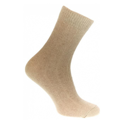 Dámske luxusné béžové vlnené ponožky GOAT John-C