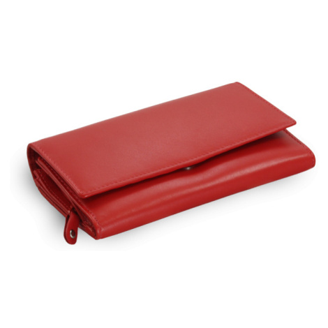 Červená dámská psaníčková kožená peněženka s klopnou 511-2120-31 Arwel
