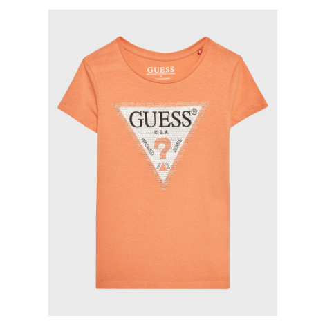 Guess Tričko J2YI51 K6YW1 Oranžová Regular Fit