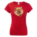 Dámské tričko s potlačou Pomerianský špic - tričko pre milovníkov psov