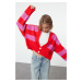 Trendyol Red Crop Soft Texture Knit Cardigan