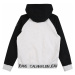 Calvin Klein Jeans Tepláková bunda  biela melírovaná / čierna