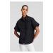 Košeľa Karl Lagerfeld Ss Embroidered Shirt Black