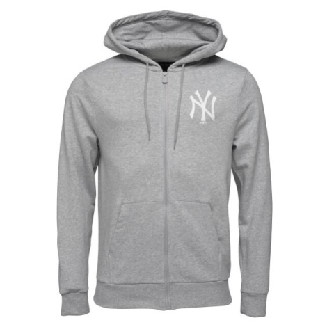 New Era MLB ESSENTIALS FZ HOODY NEYYAN Pánska mikina, sivá, veľkosť