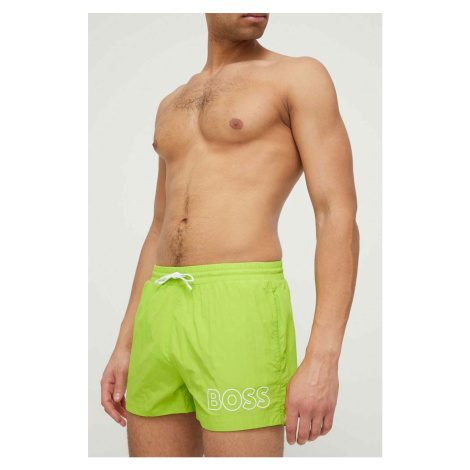 Plavkové šortky BOSS zelená farba,50469280 Hugo Boss
