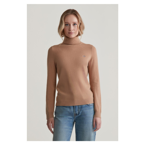 ROLÁK GANT EXTRAFINE LAMBSWOOL ROLLNECK CARAMEL BEIGE