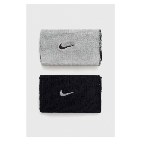 Potítka Nike 2-pak šedá farba