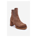 Suede Ankle Boots Brown Lemar Liresa