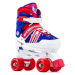 SFR Spectra Adjustable Children's Quad Skates - Blue / Red - UK:1J-4J EU:33-37 US:M2-5