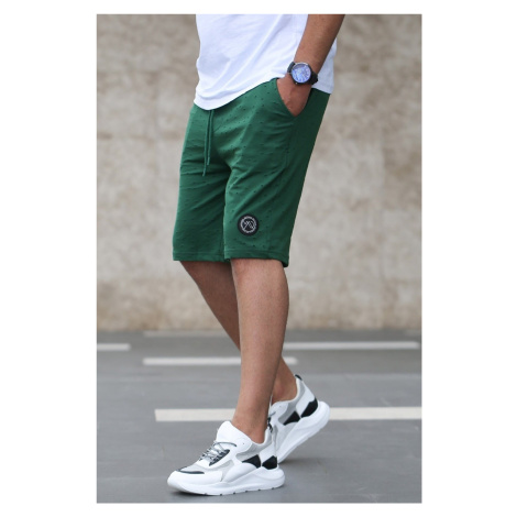 Madmext Green Casual Shorts With Ripped Detail 2923