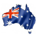 Austrália - vlajka vlajúca mapa - Tielko pánske Core