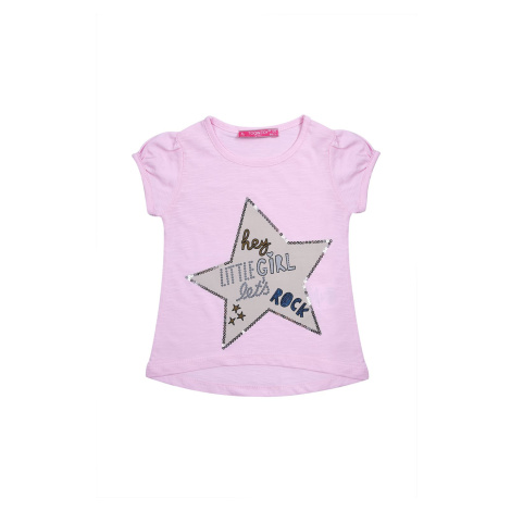 T-shirt with star, light pink FASARDI