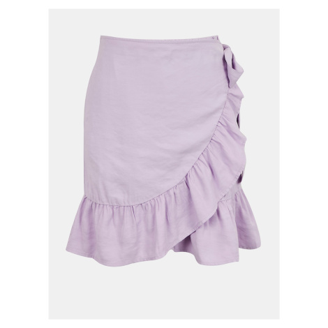 Purple wrap skirt with ruffle ONLY Olivia - Women
