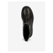 Čierne dámske zimné kožené členkové topánky Geox Spherica