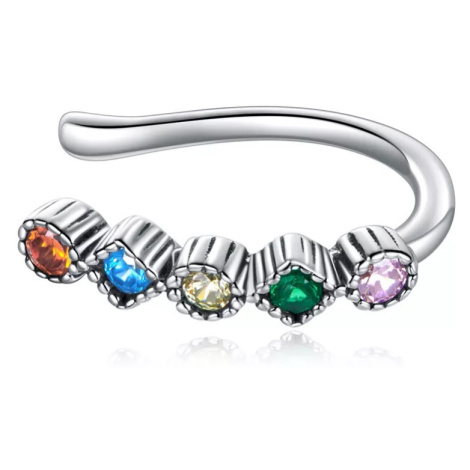 Linda's Jewelry Strieborná záušnica Rainbow Ag 925/1000 IN423