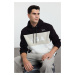 Trendyol Black Oversize/Wide Cut Color Block City Printed Hooded Sweatshirt