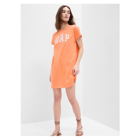 Letné a plážové šaty pre ženy GAP - oranžová, biela