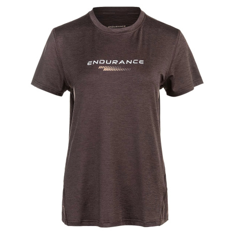 Dámské tričko Endurance Wange Melange S/S Tee Black Bean