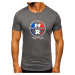 Men's T-shirt with print SS11092 - grey