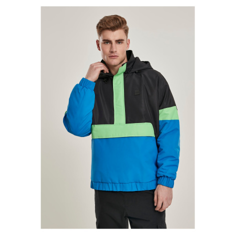 3-Tone Neon Mix Pull Over Jacket Black/Cobalt Blue Urban Classics