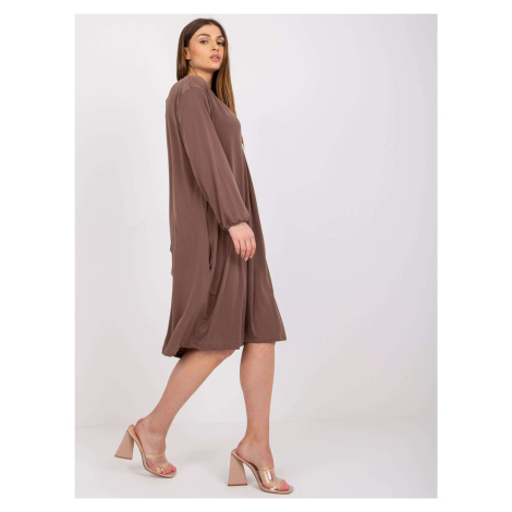 Rimini brown oversize midi dress *