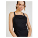 Čierne dámske púzdrové šaty s odhaleným chrbtom Calvin Klein