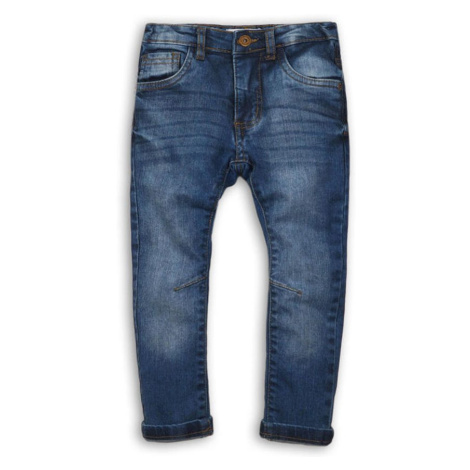 Nohavice chlapčenské džínsové s elastanom, Minoti, WEST 3, modrá - | 3/4let