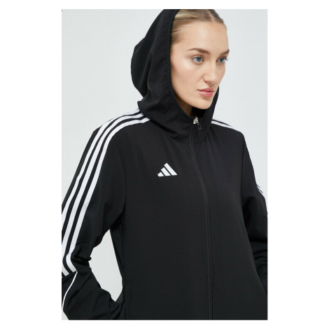 Tréningová bunda adidas Performance Tiro 23 čierna farba, prechodná, IA1633