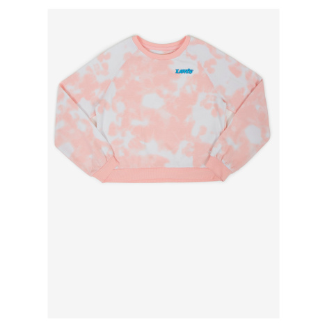 Levi&#39;s White-Pink Girly Batik Sweatshirt Levi&#39;s® - Girls Levi´s