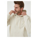Bavlnená mikina BOSS BOSS CASUAL pánska, béžová farba, s kapucňou, jednofarebná, 50468445