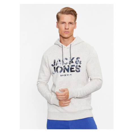 Jack&Jones Mikina James 12235338 Sivá Regular Fit Jack & Jones