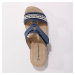 Blancheporte Pohodlné papuče na kline, modré modrá