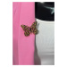 Butterfly brooch A-2-21-7 apricot + golden