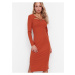 Trendyol Brick Sheath Midi Dress - Women