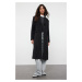 Trendyol Black Regular Striped Long Coat