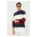 Bavlnený sveter Tommy Hilfiger tmavomodrá farba, teplý