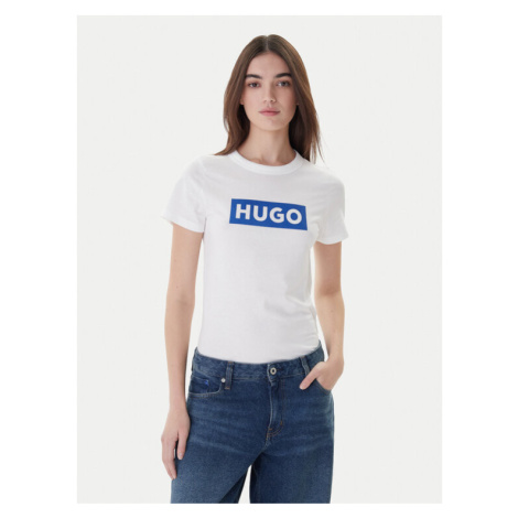 Hugo Tričko Classic 50510772 Biela Regular Fit Hugo Boss