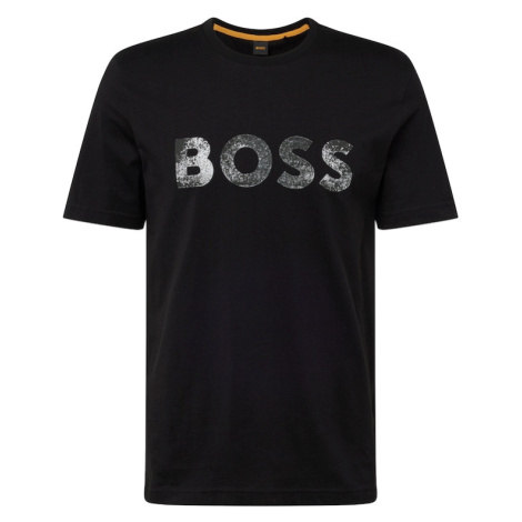 BOSS Tričko 'Ocean'  čierna / strieborná Hugo Boss